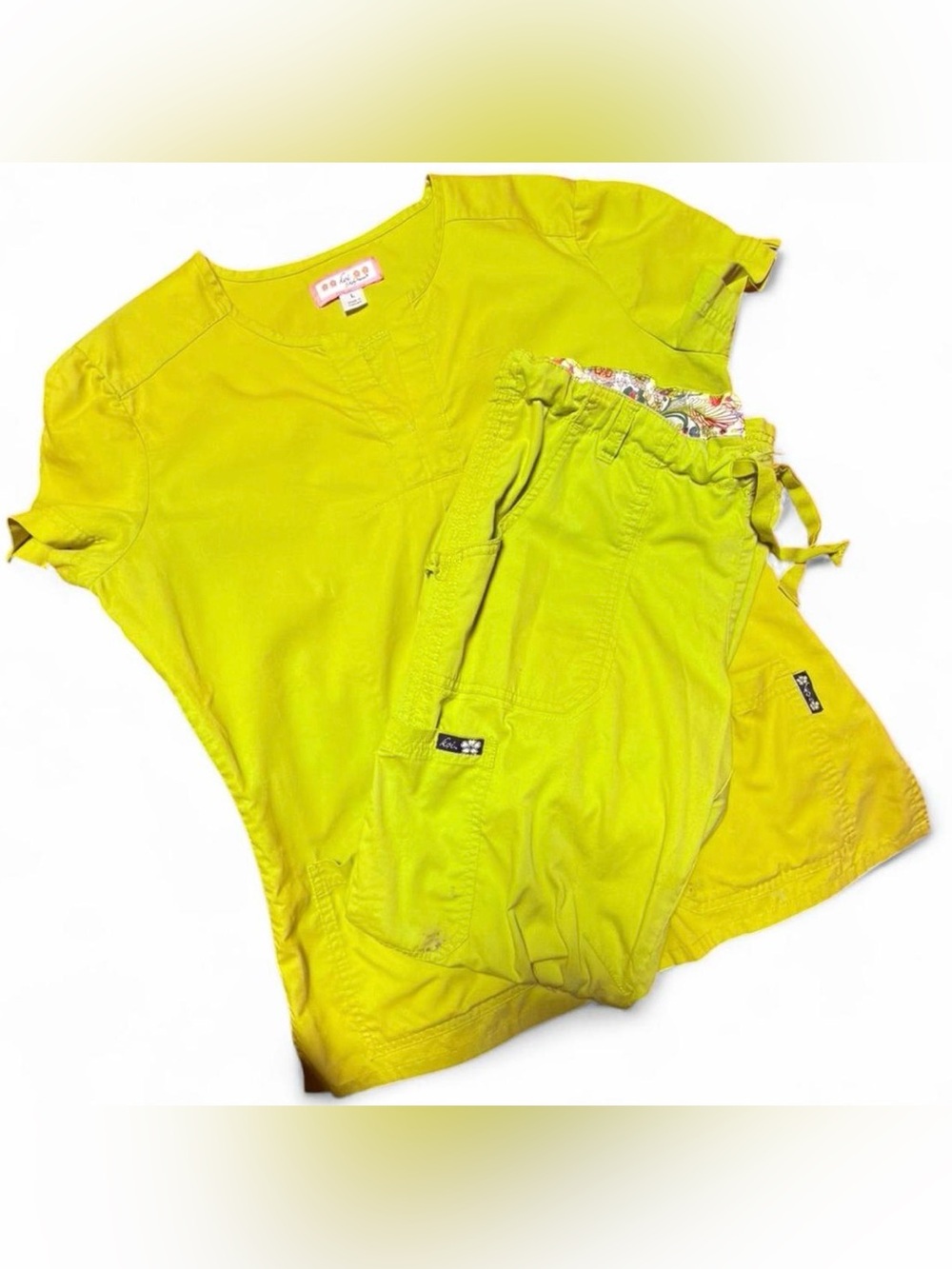 Women's Koi Lime Green Scrub Set